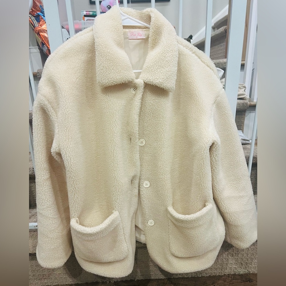 Pink Lily Teddy Coat